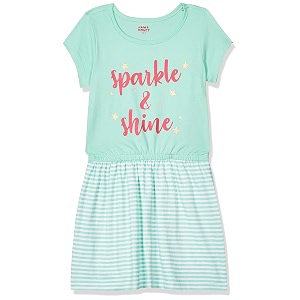 amazon brand - jam amp honey girls girls 100 cotton printed knee length one piece dress  age 2-12 years