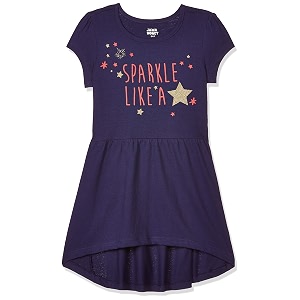 amazon brand - jam amp honey girls girls 100 cotton printed knee length one piece dress  age 2-12 years