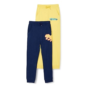 amazon brand - jam amp honey regular track pant ultra soft cotton blend printed lowerjogger for boys