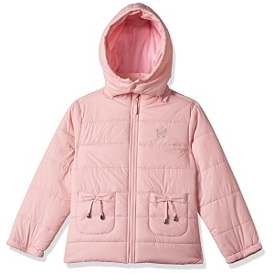 amazon brand - symbol girls girls quilted winter jacket with detachable hood  age 2-12 years