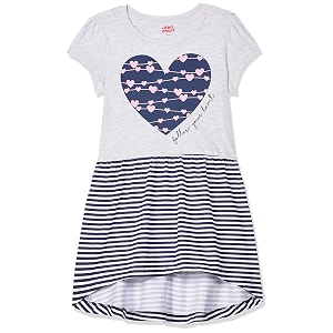 amazon brand - jam amp honey girls girls 100 cotton printed knee length one piece dress  age 2-12 years