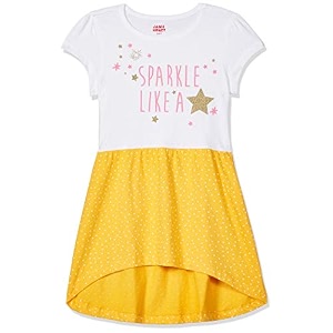 amazon brand - jam amp honey girls girls 100 cotton printed knee length one piece dress  age 2-12 years