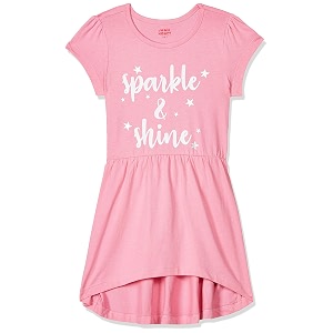 amazon brand - jam amp honey girls girls 100 cotton printed knee length one piece dress  age 2-12 years