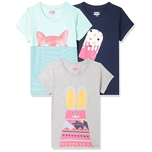 amazon brand - jam amp honey girl39s printed regular fit t-shirt aw20gthspo3_multi 30 7 8 years