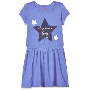 amazon brand - jam amp honey girls girls 100 cotton printed knee length one piece dress  age 2-12 years