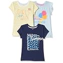 Amazon Brand - Jam &amp; Honey Girls Cotton Graphic Printed Half Sleeves T-Shirt | Regular Fit | Soft &amp; Breathable | Age 9-16 Years (Available in Pack of 5 &amp; Pack of 3)