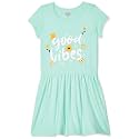 Amazon Brand - Jam &amp; Honey Girls Girls 100% Cotton Printed Knee Length One Piece Dress | Age 2-12 Years