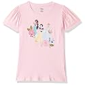 Amazon Brand - Jam &amp; Honey Girl's ' 100% Soft &amp; Pure Cotton Short Sleeve Original Disney Stylish Regular Fit T-Shirts