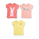 Amazon Brand - Jam &amp; Honey Regular Fit Girls 100% Cotton Printed Half Sleeves T-Shirt | Age 2-12 Years