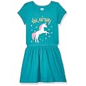 Amazon Brand - Jam &amp; Honey Girls Girls 100% Cotton Printed Knee Length One Piece Dress | Age 2-12 Years