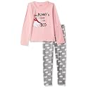 Amazon Brand - Jam &amp; Honey Girls Night Dress for Girls | 100% Cotton Printed Full Sleeves T-Shirt &amp; Pajama Set | Night Suits for Girls