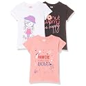 Amazon Brand - Jam &amp; Honey Girls 100% Cotton Printed Half Sleeves T-Shirt | Age 2-12 Years (Pack of 3)