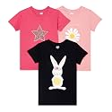 Amazon Brand - Jam &amp; Honey Regular Fit Girls 100% Cotton Printed Half Sleeves T-Shirt | Age 2-12 Years