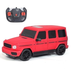 amazon brand - jam amp honey remote control car for kids  high-speed rc car with rechargeable lithium battery  type-c charging  led headlights  black