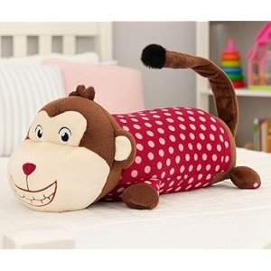 amazon brand - jam amp honey rofl monkey  28 cm electronic laughing plush toy  soft amp huggable  bis certified  non-toxic  for kids 3 years
