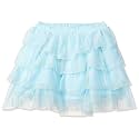 Amazon Brand - Jam &amp; Honey Girls Voluminous Skirt with a Glittery or Heart Print on The Top Layer and Elastic Waistband, Lined