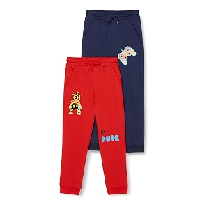 amazon brand - jam amp honey track pant for boys  ultra soft 100 cotton printed lowerjogger for boys pack of 2