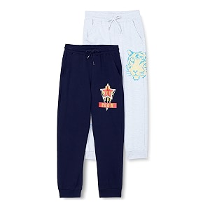 amazon brand - jam amp honey track pant for boys  ultra soft 100 cotton printed lowerjogger for boys pack of 2