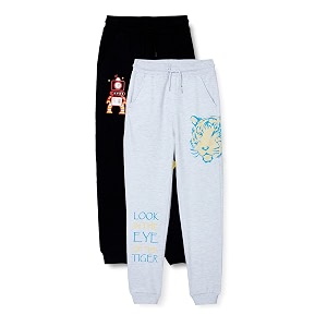 amazon brand - jam amp honey boys joggers track pant for boys  ultra soft 100 cotton printed lowerjogger