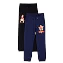 Amazon Brand - Jam &amp; Honey Track Pant for Boys | Ultra Soft 100% Cotton Printed Lower/Jogger for Boys (Pack of 2)