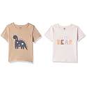 Amazon Brand - Jam &amp; Honey Baby's Boy &amp; Girl Comfy 100% Soft Pure Cotton Printed Snap Up Full-Sleeve Unisex Regular Fit T-Shirt