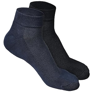 louryn koulyn bamboo socks for men  quarter length  odour-free amp breathable  padded base amp anti-bacterial  cotton socks