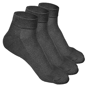 louryn koulyn bamboo socks for men  quarter length  odour-free amp breathable  padded base amp anti-bacterial  cotton socks