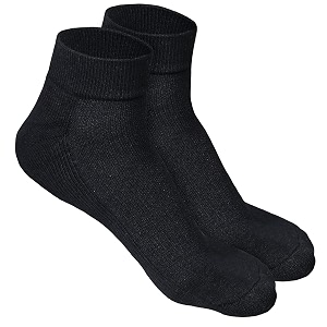 louryn koulyn bamboo socks for men  quarter length  odour-free amp breathable  padded base amp anti-bacterial  cotton socks