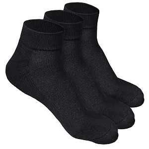 louryn koulyn bamboo socks for men  quarter length  odour-free amp breathable  padded base amp anti-bacterial  cotton socks