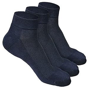 louryn koulyn bamboo socks for men  quarter length  odour-free amp breathable  padded base amp anti-bacterial  cotton socks
