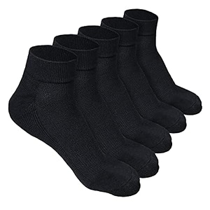 louryn koulyn bamboo socks for men  quarter length  odour-free amp breathable  padded base amp anti-bacterial  cotton socks
