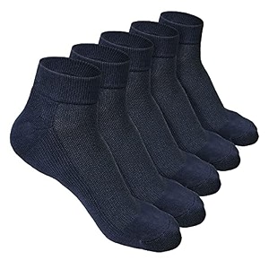louryn koulyn bamboo socks for men  quarter length  odour-free amp breathable  padded base amp anti-bacterial  cotton socks