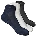 LOURYN KOULYN® Bamboo Socks for Men | Quarter Length | Odour-Free &amp; Breathable | Padded Base &amp; Anti-bacterial | Cotton Socks