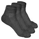 LOURYN KOULYN® Bamboo Socks for Men | Quarter Length | Odour-Free &amp; Breathable | Padded Base &amp; Anti-bacterial | Cotton Socks