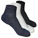 LOURYN KOULYN® Bamboo Socks for Men | Quarter Length | Odour-Free &amp; Breathable | Padded Base &amp; Anti-bacterial | Cotton Socks