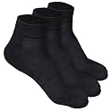 LOURYN KOULYN® Bamboo Socks for Men | Quarter Length | Odour-Free &amp; Breathable | Padded Base &amp; Anti-bacterial | Cotton Socks