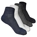 LOURYN KOULYN® Bamboo Socks for Men | Quarter Length | Odour-Free &amp; Breathable | Padded Base &amp; Anti-bacterial | Cotton Socks