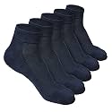 LOURYN KOULYN® Bamboo Socks for Men | Quarter Length | Odour-Free &amp; Breathable | Padded Base &amp; Anti-bacterial | Cotton Socks