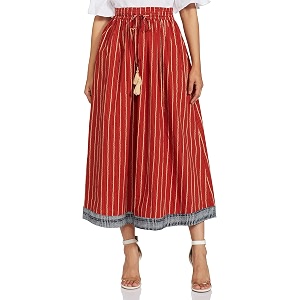 amazon brand - myx cotton a-line skirt