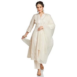 Amazon Brand - Myx Womens Embroidered Anarkali