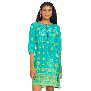 amazon brand - myx women39s printed a-line knee length dress in poly crepe available in plus sizes