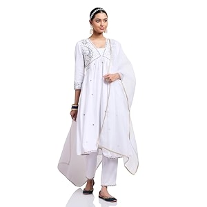 Amazon Brand - Myx Womens Embroidered Anarkali