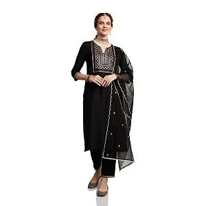 Amazon Brand - Myx Womens Embroidered Kurta