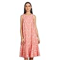 Amazon Brand - Myx Women's Rayon Knee-Length A-Line Dress (Available in Plus Sizes)