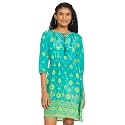 Amazon Brand - Myx Women's Printed A-Line Knee Length Dress in Poly Crepe (Available in Plus Sizes)