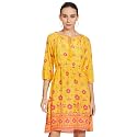 Amazon Brand - Myx Women's Printed A-Line Knee Length Dress in Poly Crepe (Available in Plus Sizes)