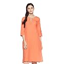 Amazon Brand - Myx Women's Embroidered Regular Fit Kurta in Cotton