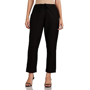 amazon brand - myx women cotton rich slim pants available in plus sizes