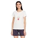 Amazon Brand - Myx Women's PAG 812 Pajama Set (SS21-MYX-SLP-14_White+ Blue_2XL)