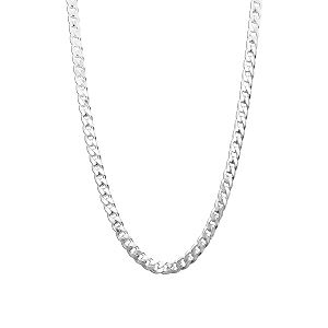 nora nico 925 sterling silver 35mm italian curb chain necklace for men and women 24 inches - bis hallmarked